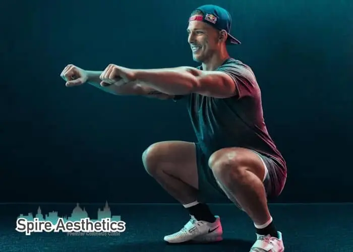 Image of man build leg muscle Malmesbury through exercise